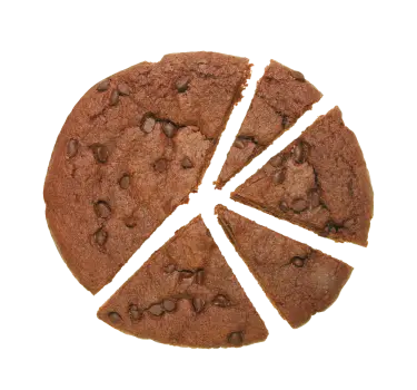 Cookie pie in triangle shapes