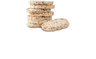 Rice cakes stacked