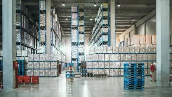 Distribution warehouse full of product