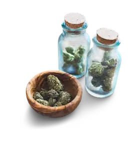 Cannabis in a jar