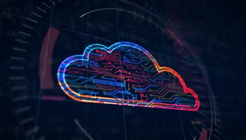 Image of futuristic digital cloud 