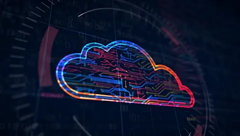 Image of futuristic digital cloud 