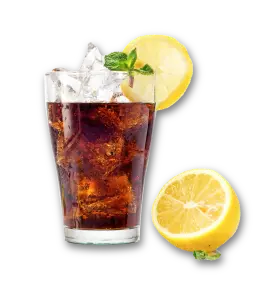 Glass of iced tea with lemon slice