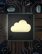 Cloud image on computer board