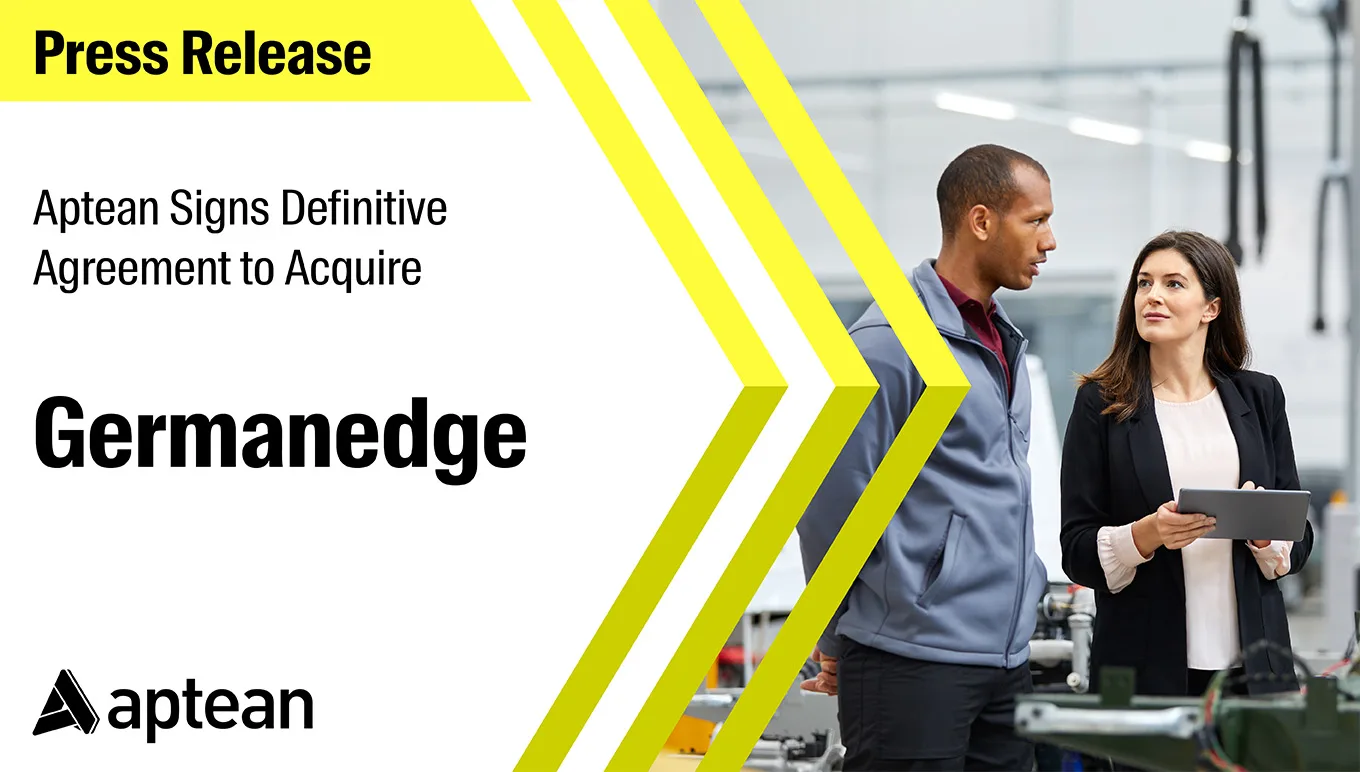 Aptean Signs Definitive Agreement to Acquire Germanedge from Alpina Partners and Private Shareholders 