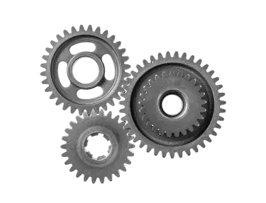 Three gears connected