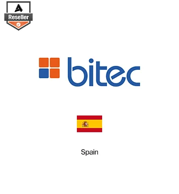 Partner Card - Bitec company logo with Spain flag
