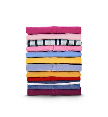 Stack of folded shirts