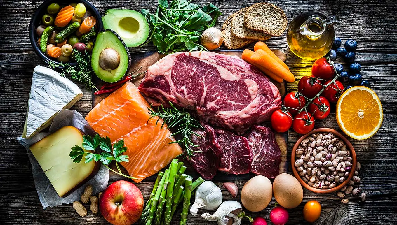 Food displayed on table