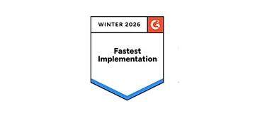 G2 Fastest Implementation winter 2026 badge