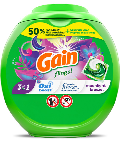 Paquet de lessive Gain Moonlight Breeze Flings