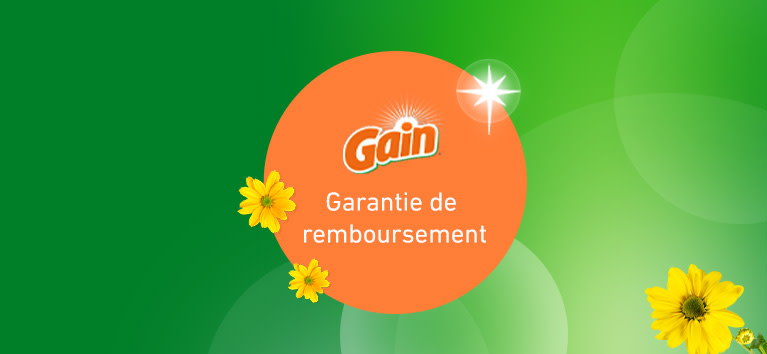 Garantie de remboursement produits lessive et entretien Gain