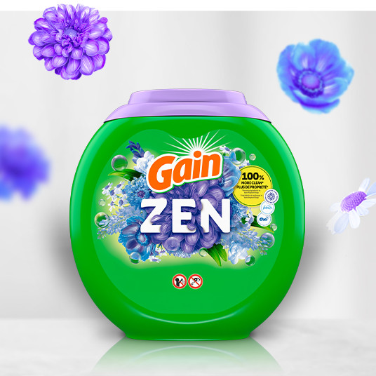 Lot de capsules de détergent Gain Zen Flings extra-grand