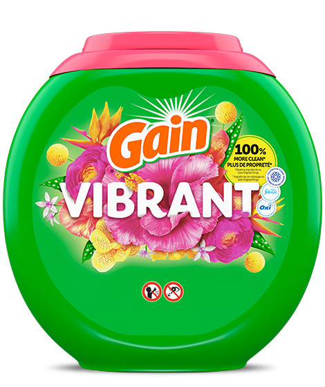 Lot de capsules de détergent Gain Vibrant Flings extra-grand