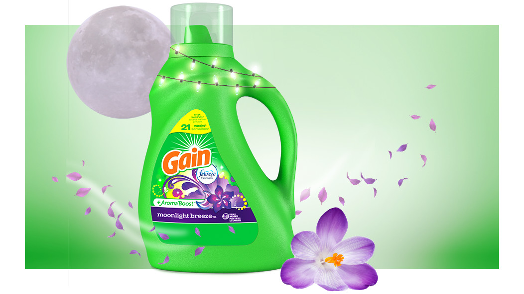 Bouteille de détergent liquide Gain Moonlight Breeze