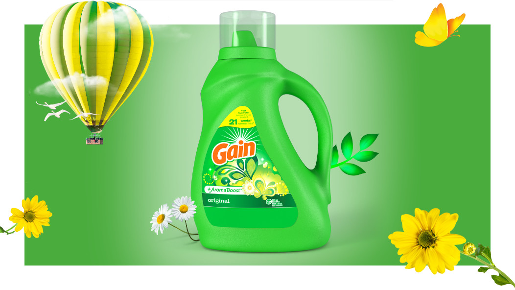 Bouteille de détergent liquide pour la lessive Gain Original