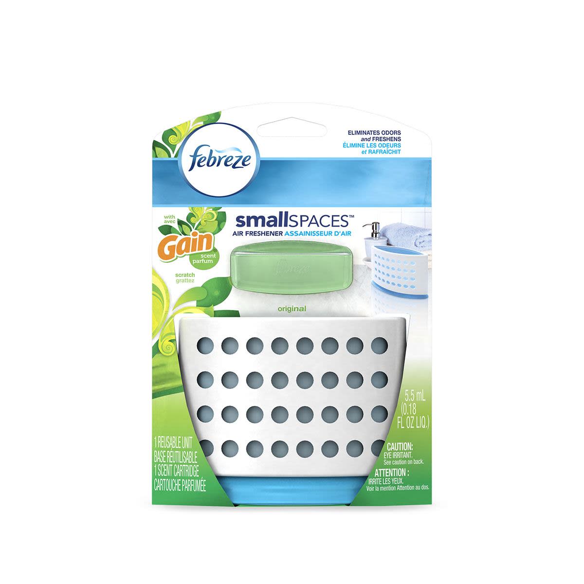 Assainisseur d'air Febreze SmallSpaces avec Gain Original