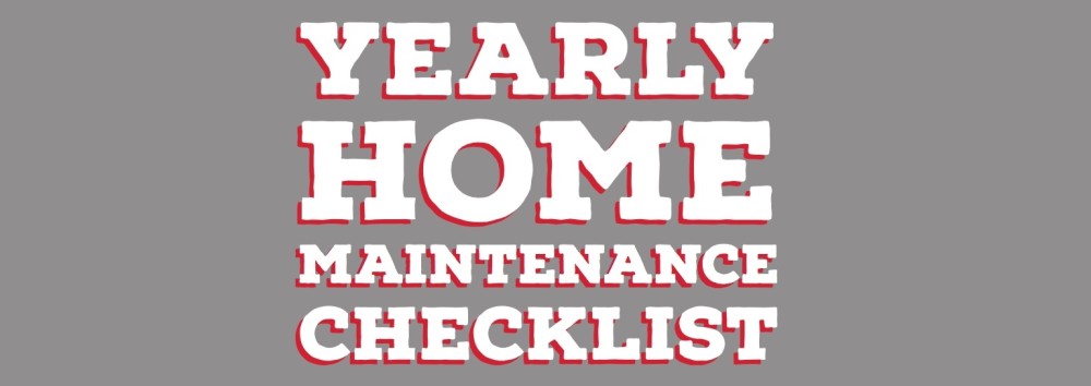Yearly home maintenance checklist graphic