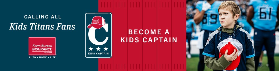 Become a Tennessee Titans Kids Captain banner
