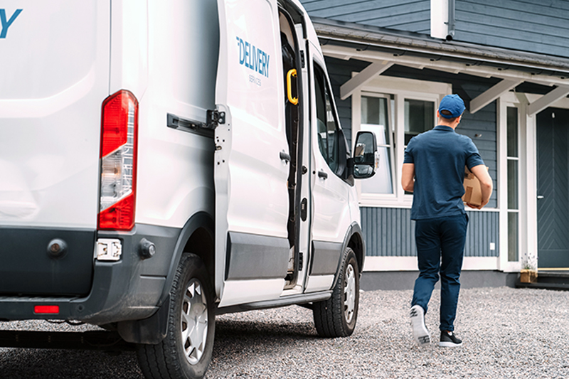Commercial auto delivery van