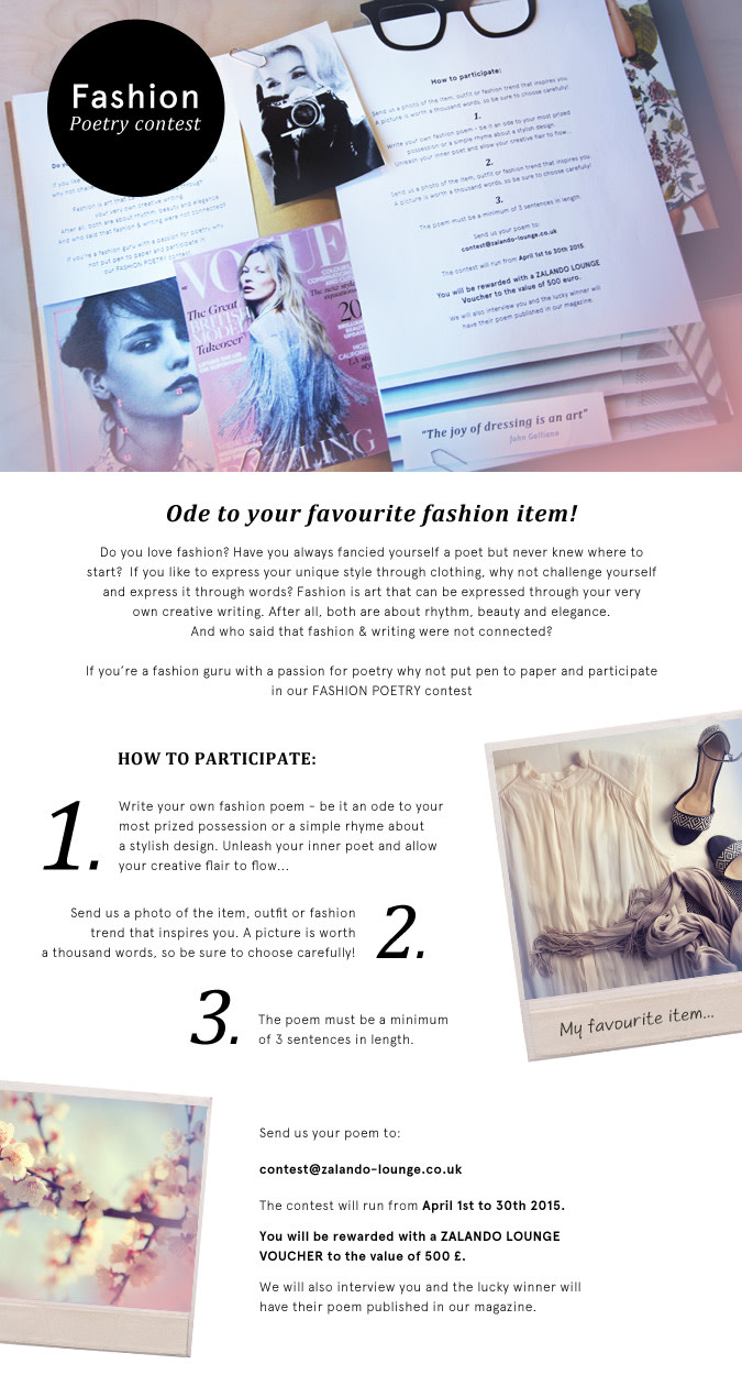 Fashion poetry contest