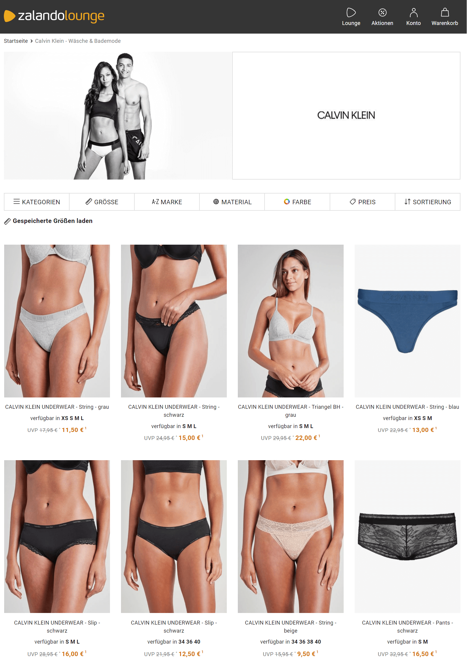 Calvin klein sale deals zalando