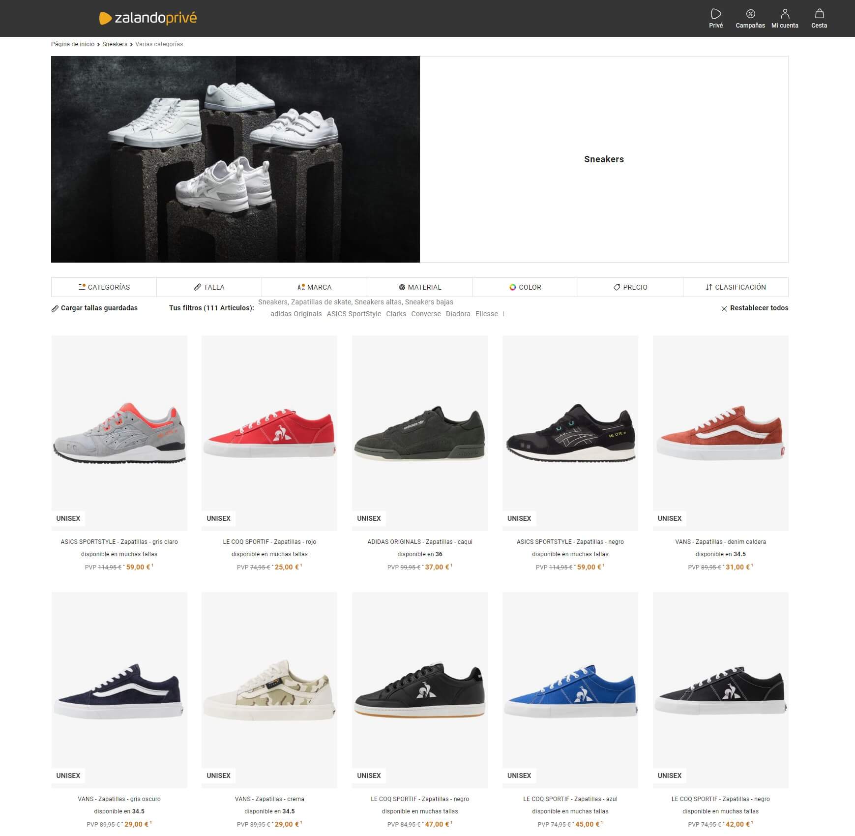 Suburbio Evento arrebatar Zapatillas sneakers en outlet | Privé by Zalando ES