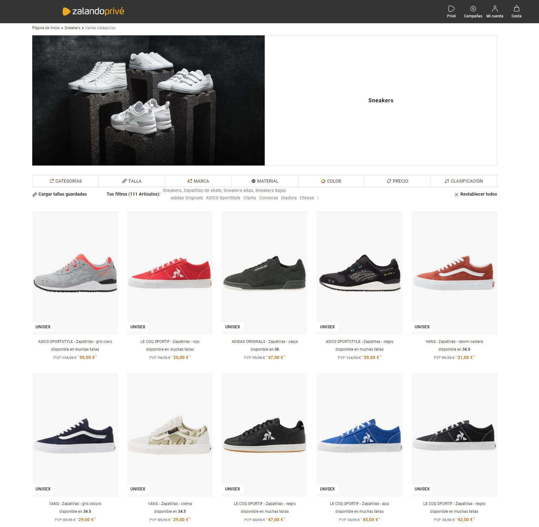 Zapatillas sneakers en outlet | Privé by Zalando