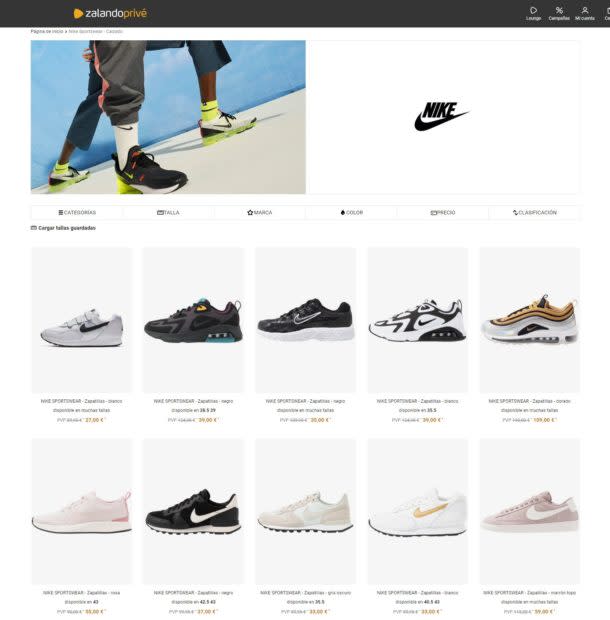 Zapatillas Nike con ofertas Privé by Zalando ES