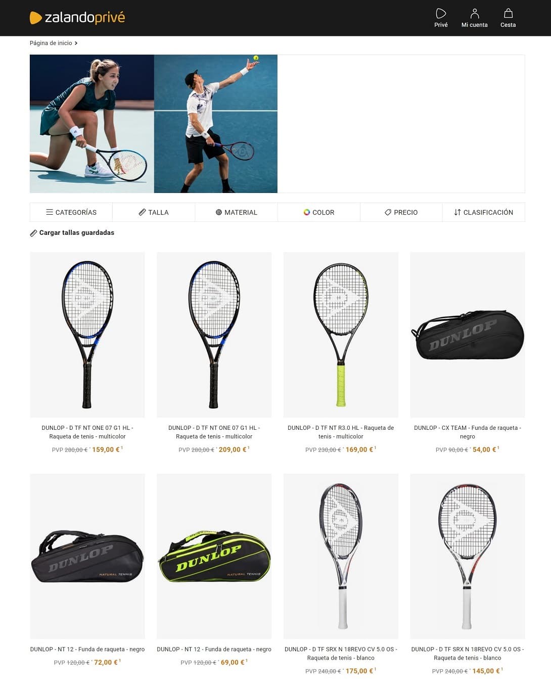 tienda online tenis