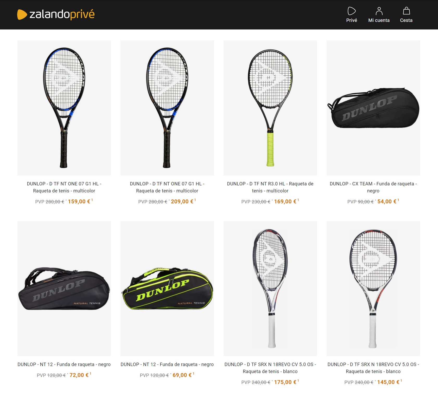 raquetas de tenis baratas