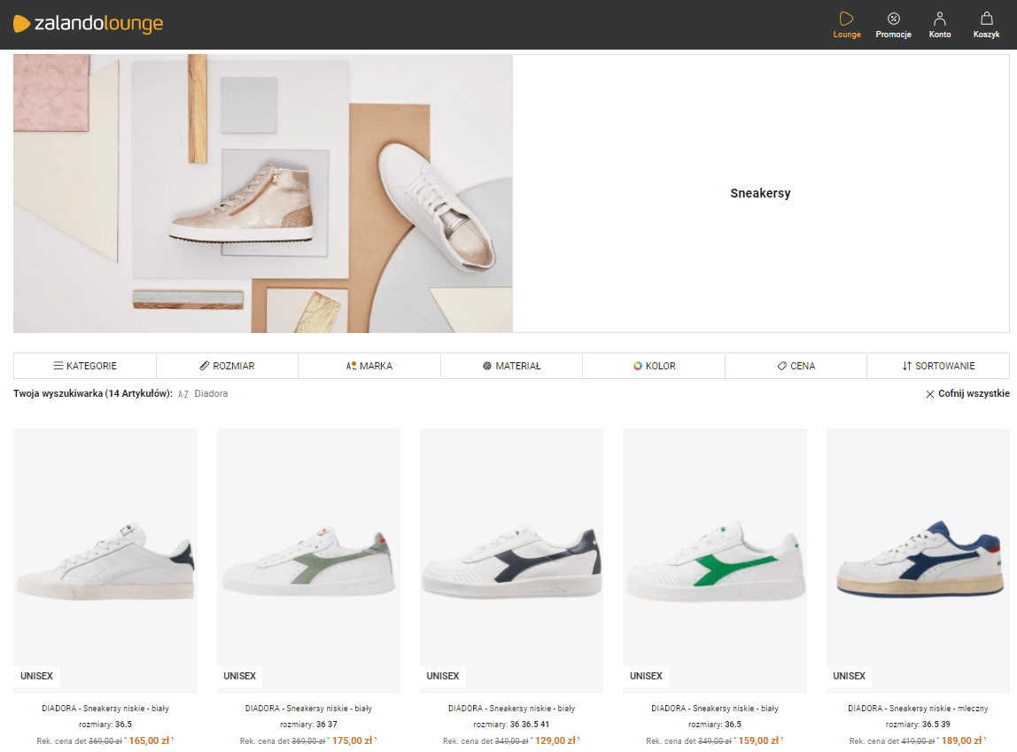 Diadora WYPRZEDA A do 75 Lounge by Zalando