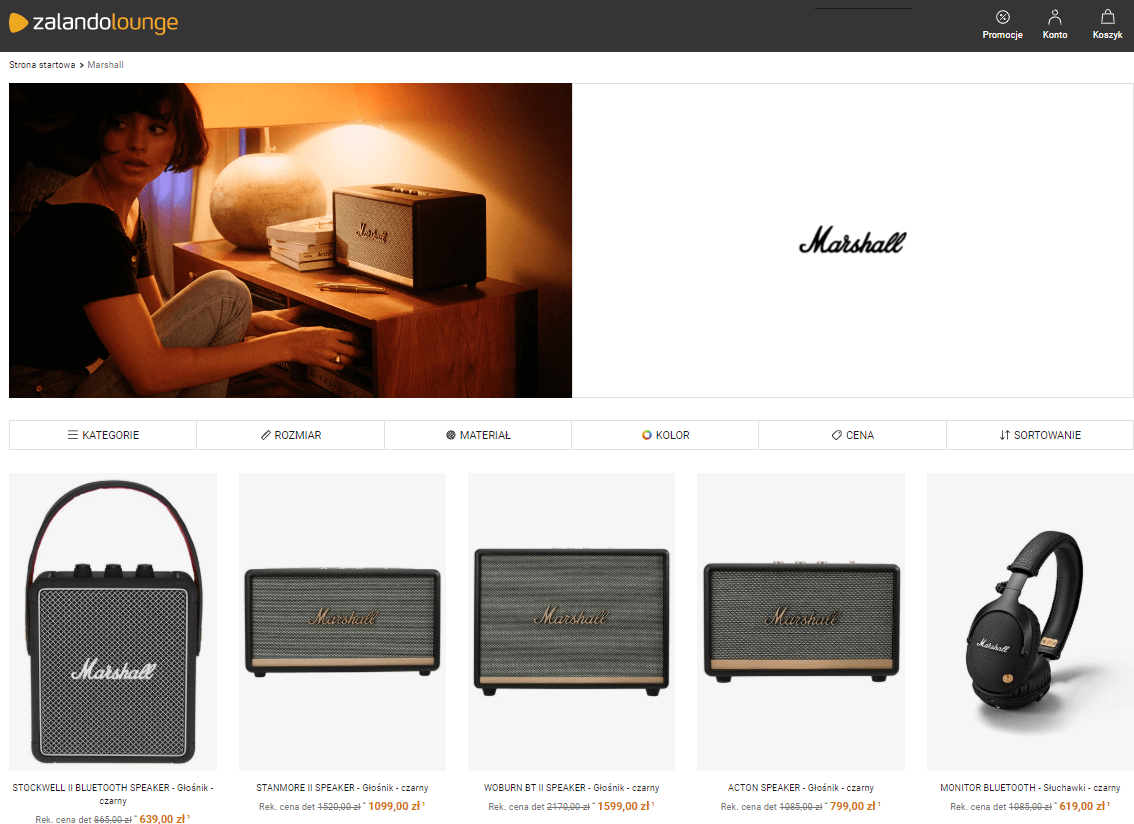 marshall speaker zalando lounge