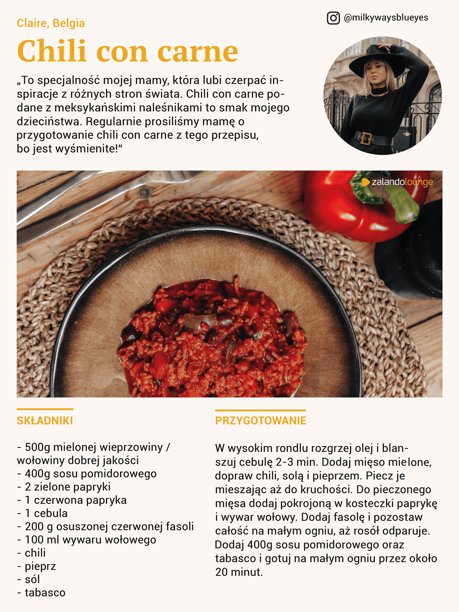 Przepis rodzinny na chili con carne