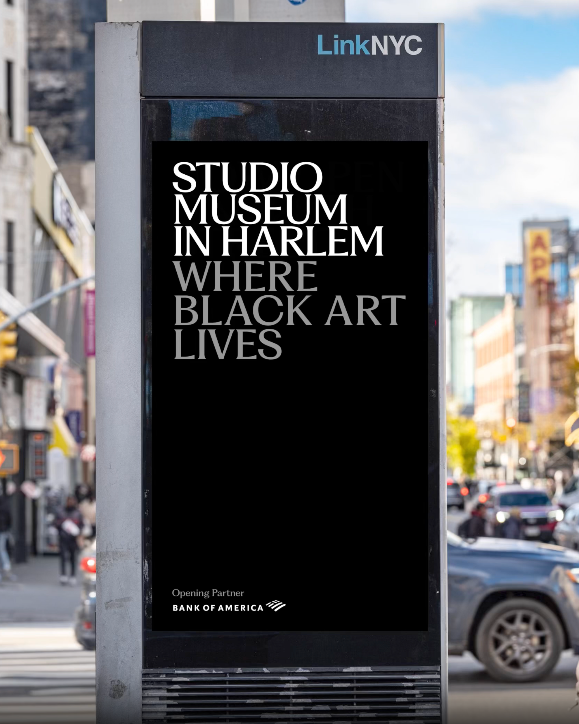 The Studio Museum in Harlem logo with tagline "Where Black Art Lives"