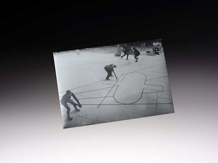 Studio image of the envelope the museum exhibition invite comes in.