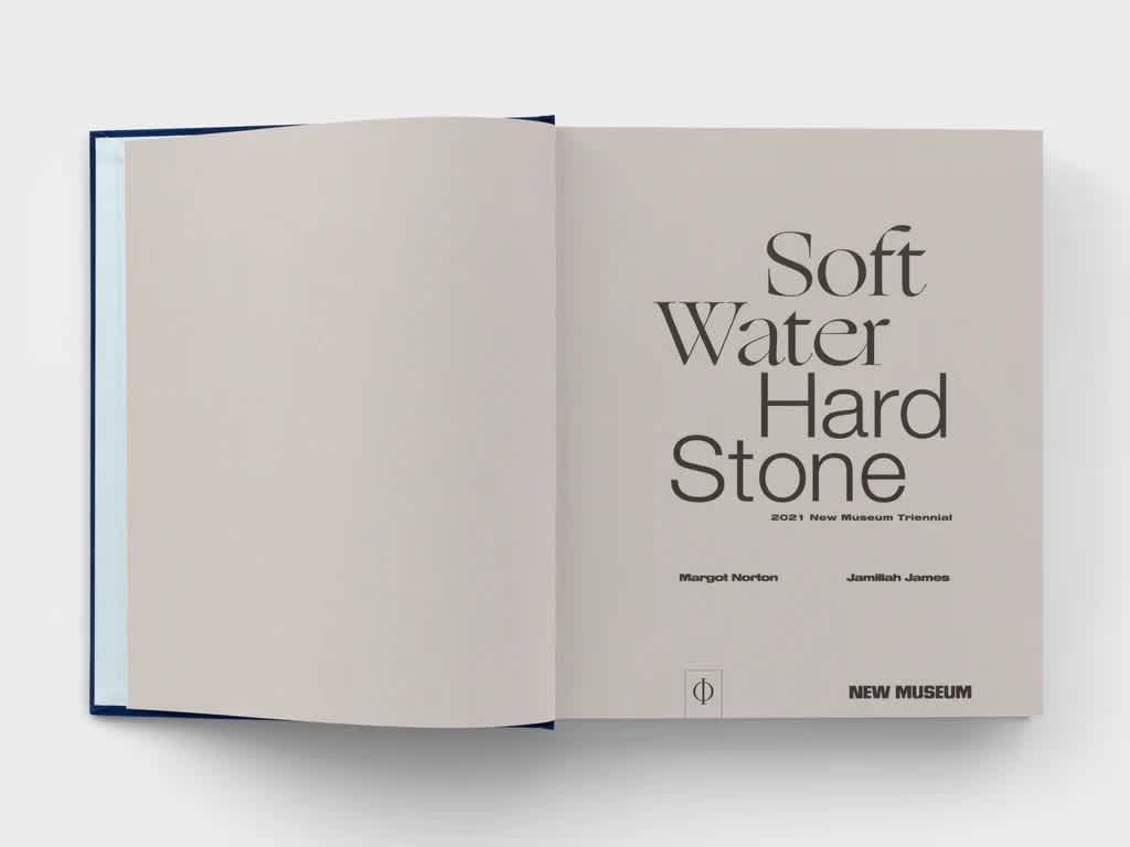 Open book with cream colored paper and black text on the right page.