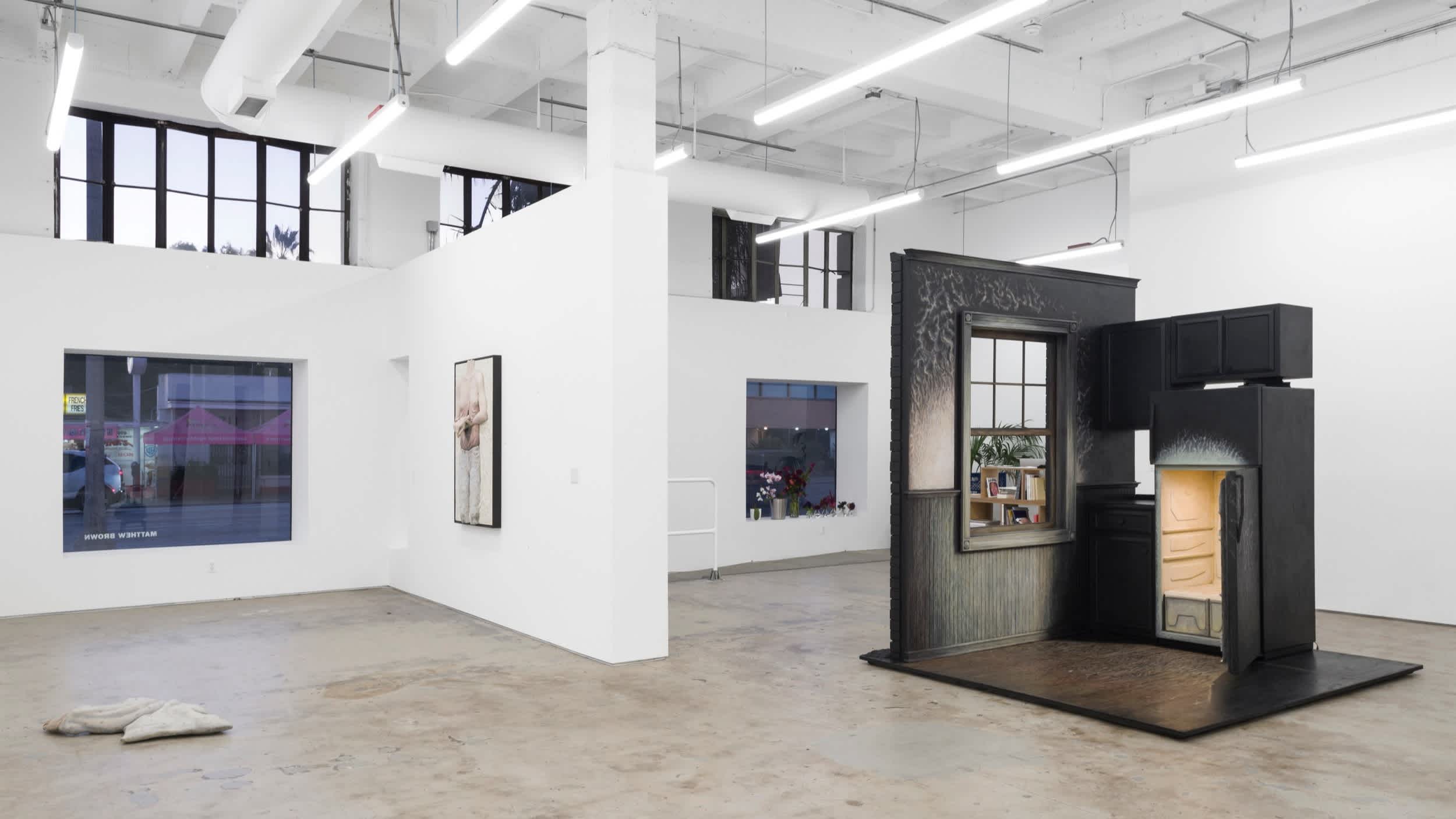 Photograph of Dan Herschlein's exhibition at Matthew Brown gallery.