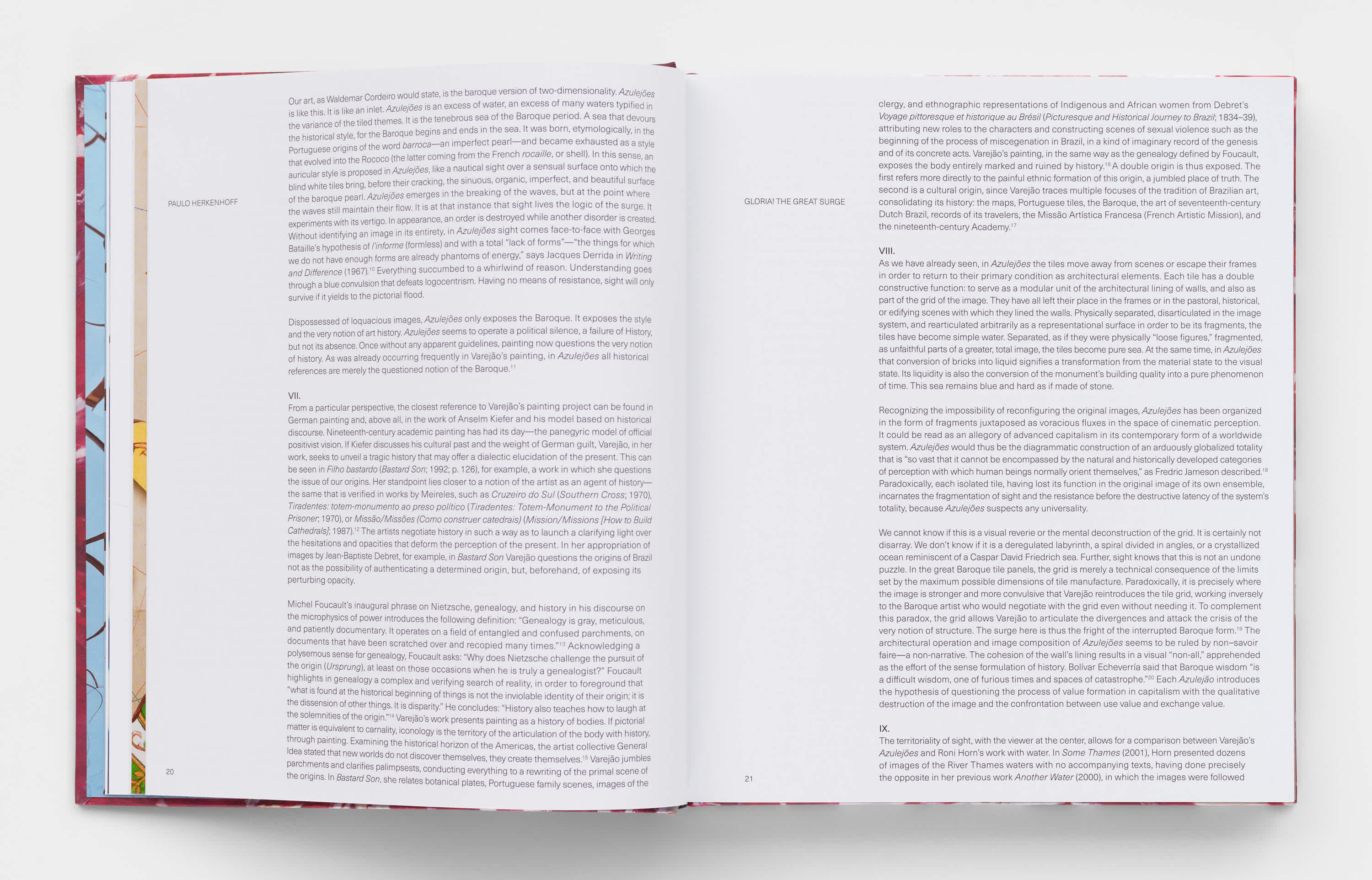 Text filled pages of an open book.