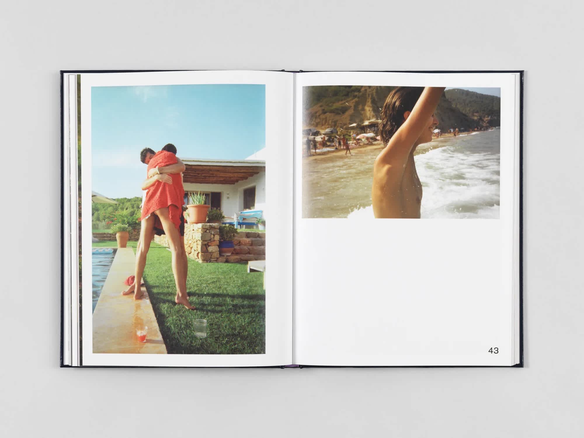 Open book with two vivid photographs on each page.