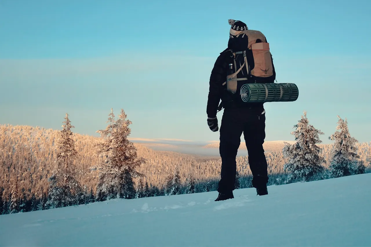 Under vintersemestern i Lappland kan du även åka snowboard.