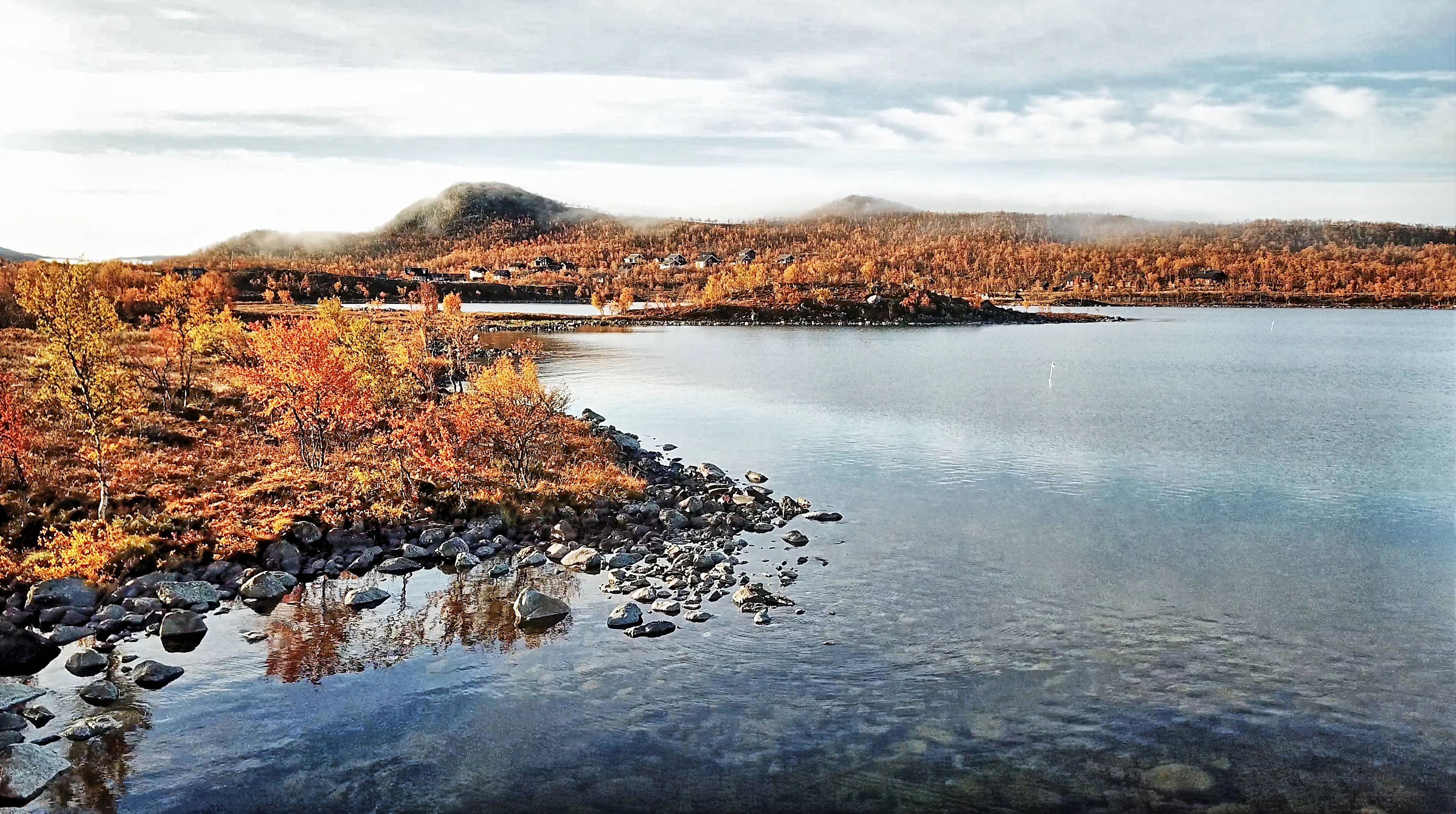 Ruska Lapissa Kilpisjärven rannalla.