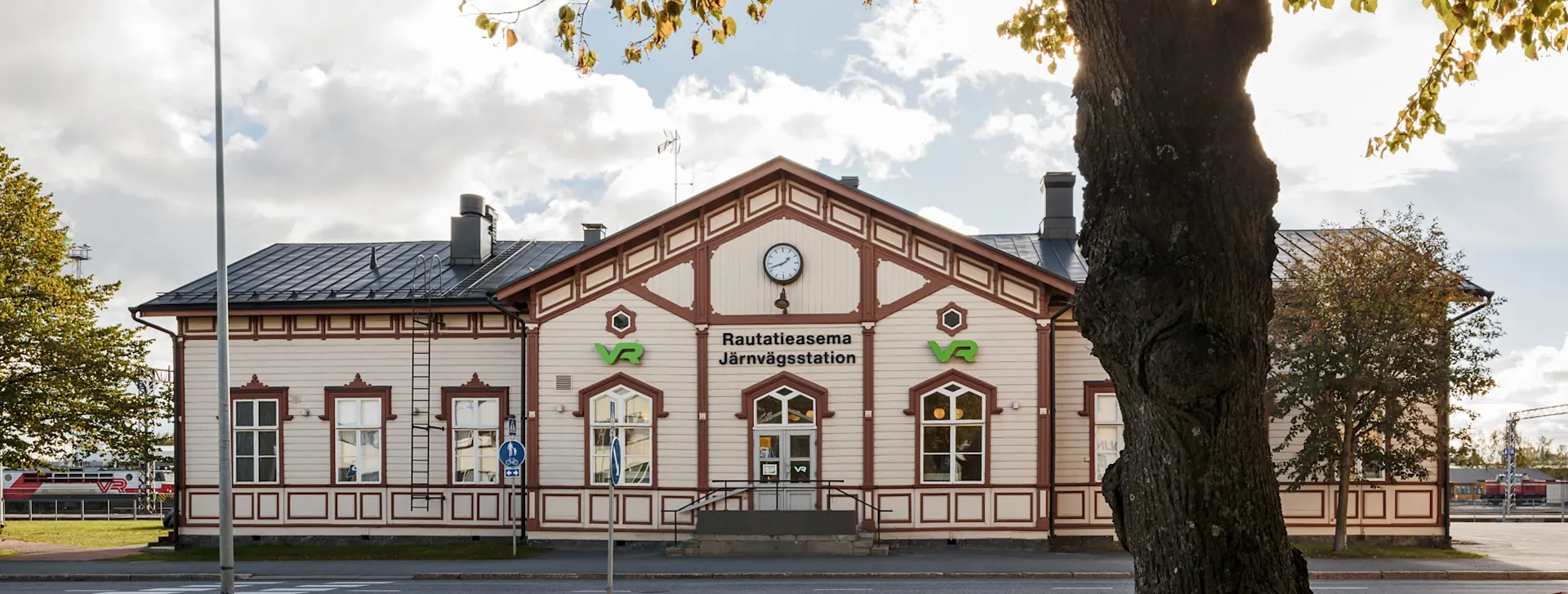 Kokkolan rautatieasema talvella