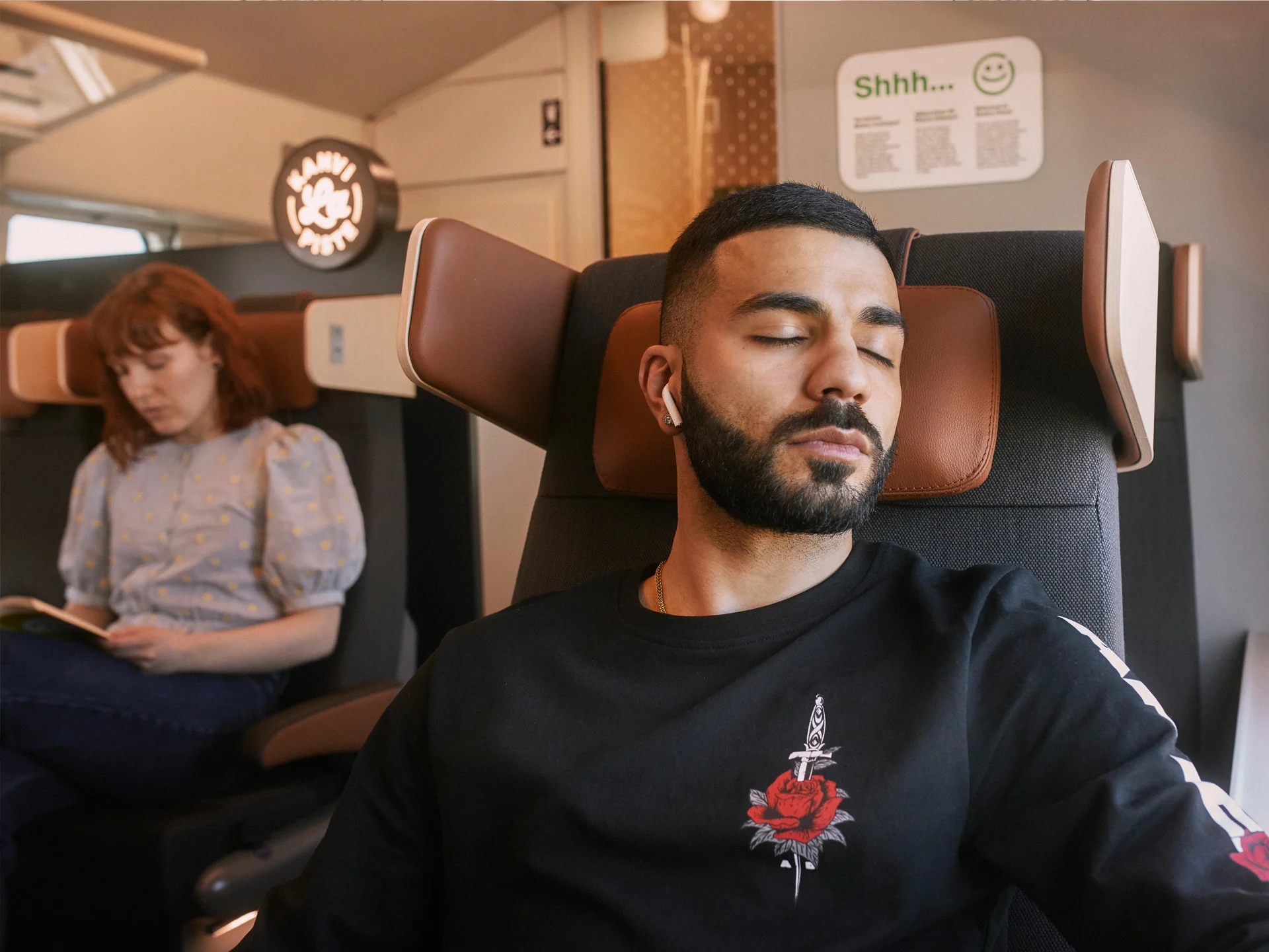 Ekstra-klassen är tågets tysta område