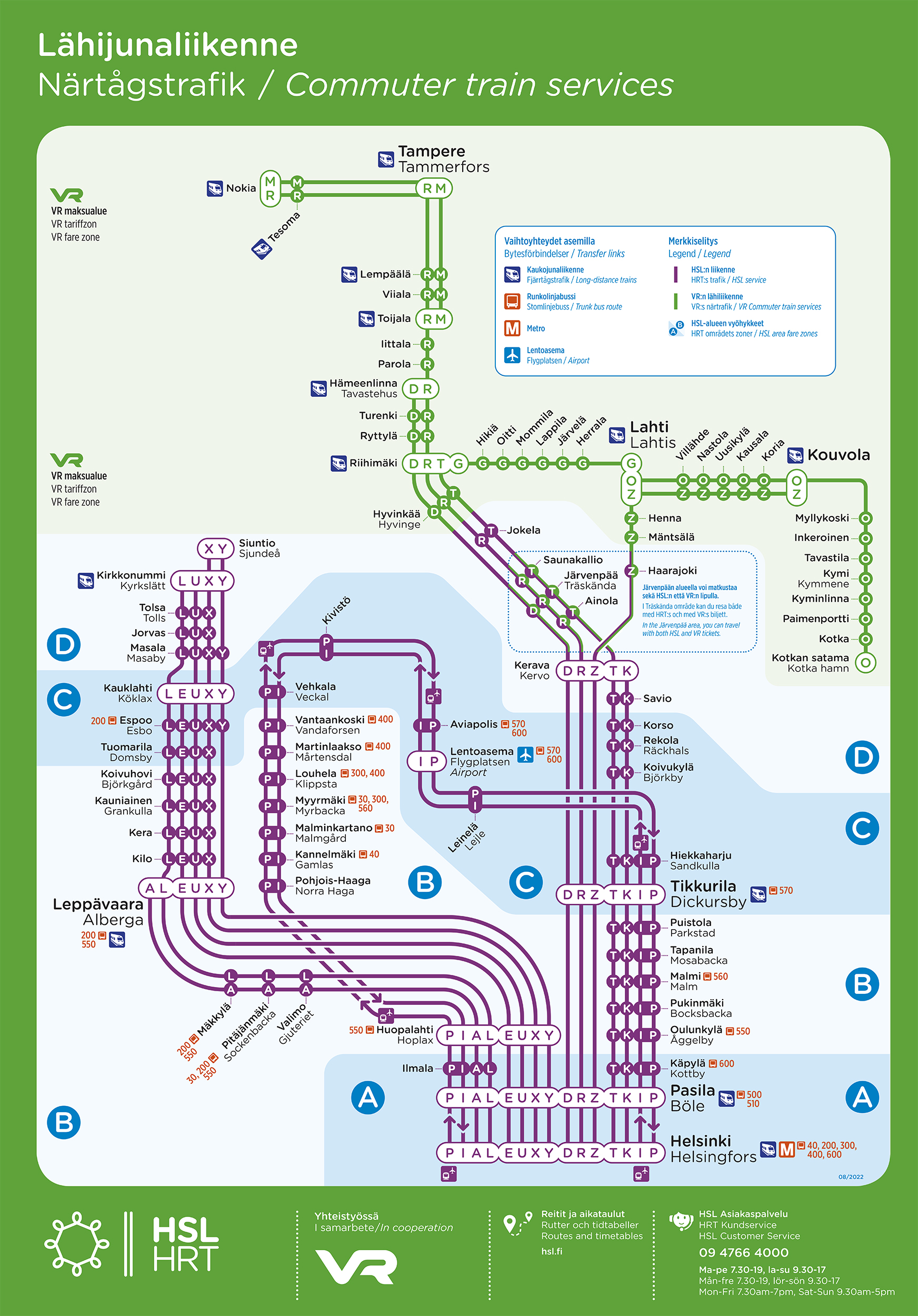 Railway stations and routes - VR