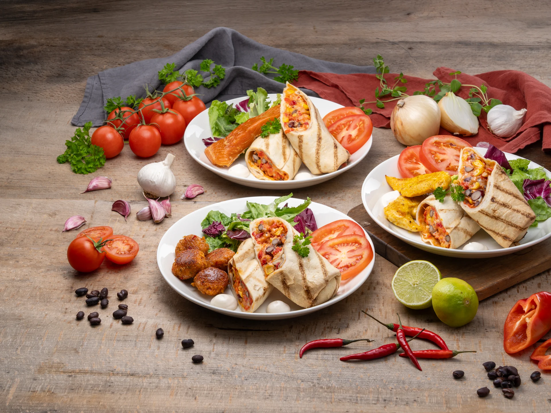 Three soup portions