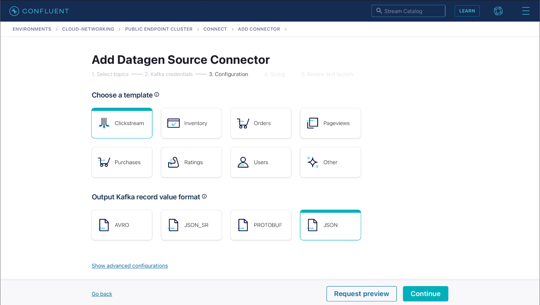 confluent-cloud-networking-clickstream-json