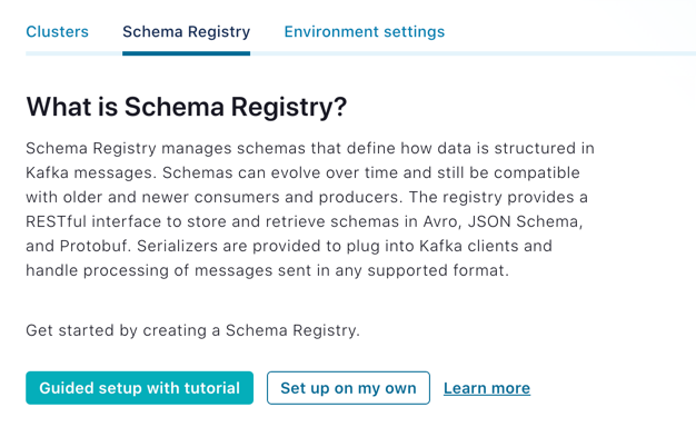 Creating the Schema Registry