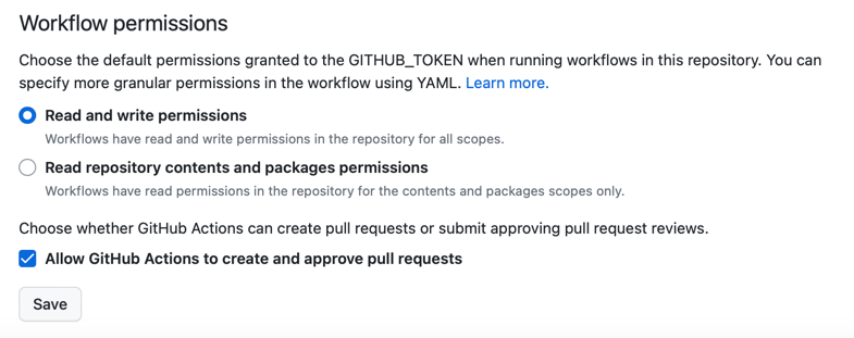 github-actions-settings