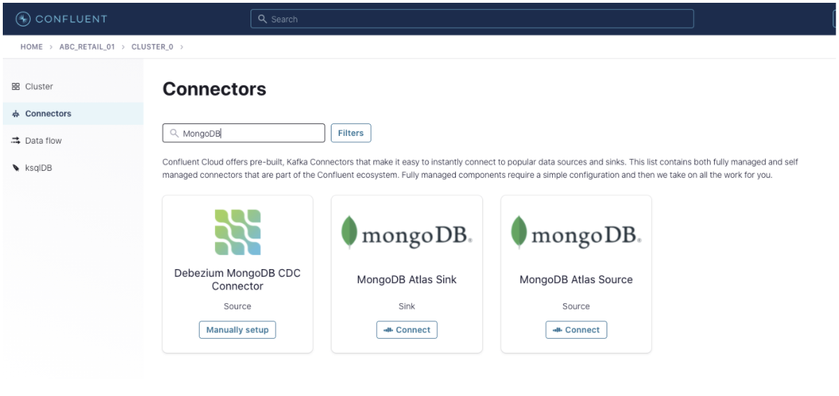 Connectors MongoDB